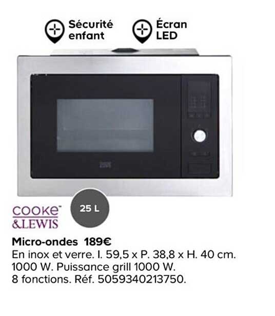 cooke&lewis micro-ondes