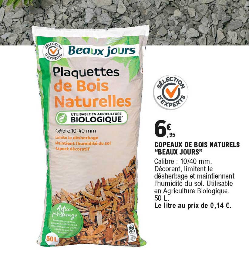 copeaux de bois naturels beaux jours