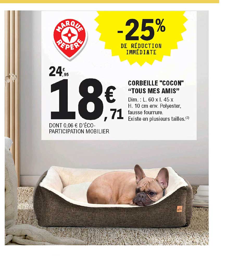 corbeille "cocon" "tous mes amis" -25% de réduction immédiate