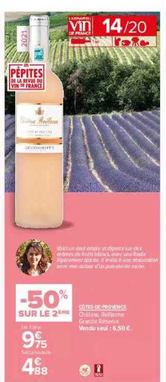 côtes-de-provence château réeflamme -50% sur le 2ème