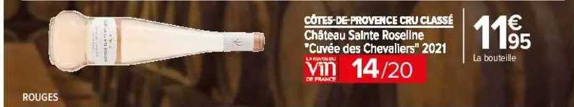 côtes-de-provence cru classé château sainte roseline "cuvée des chevaliers" 2021