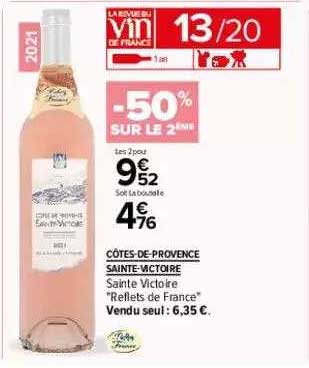 côtes-de-provence sainte-victoire sainte victoire "reflets de france" -50% sur le 2ème