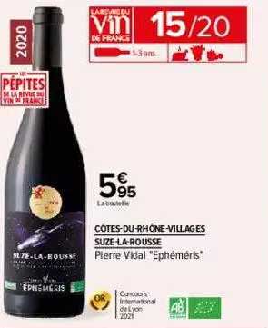 côtes-du-rhône-villages suze-la-rousse pierre vidal "ephéméris"