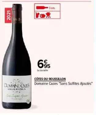 côtes-du-rousillon domaine cazes sans sulfites ajoutés
