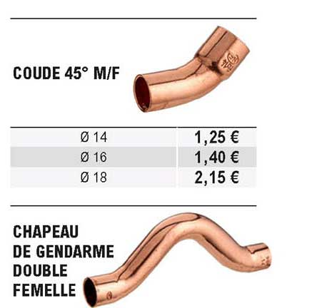 Coude 45° M-f