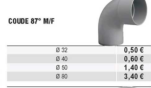 coude 87° m-f