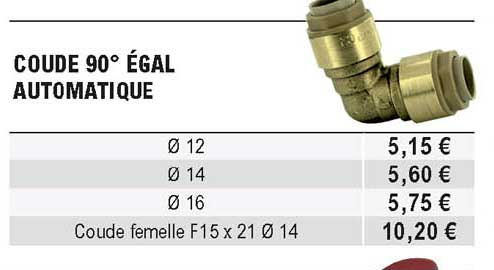 coude 90° égal automatique