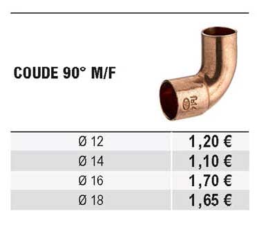 coude 90° m-f