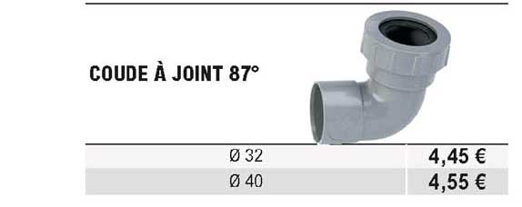coude à joint 87°