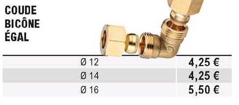 coude bicône égal