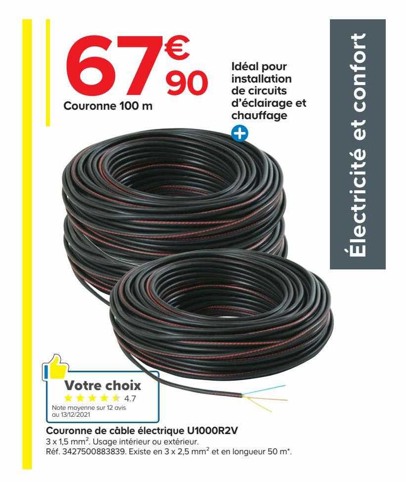 couronne de câble électrique u1000r2v