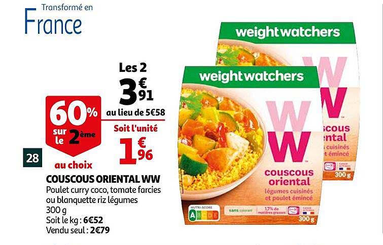 Couscous Oriental Ww 60% Sur Le 2ème Au Choix