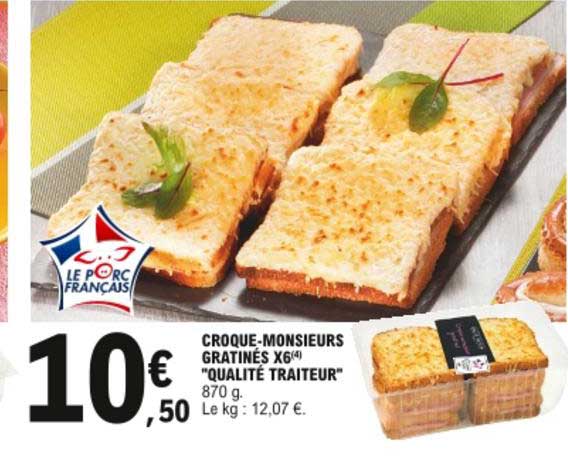 croque-monsieurs gratinés x6 "qualité traiteur"