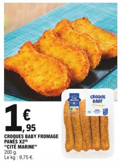 croques baby fromage panés x2 "cité marine"