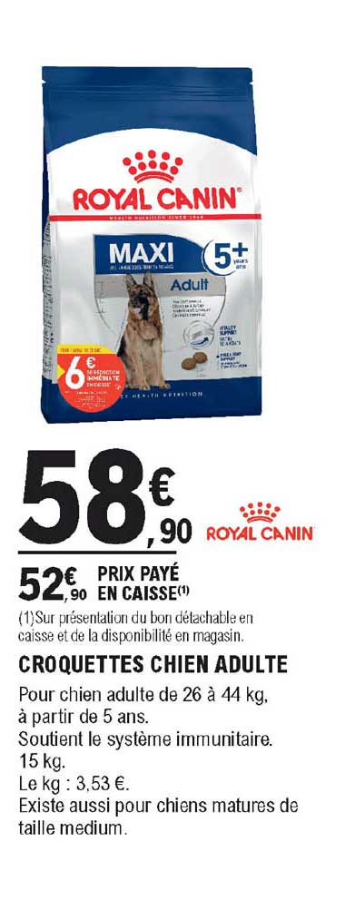 croquettes chien adulte royal canin