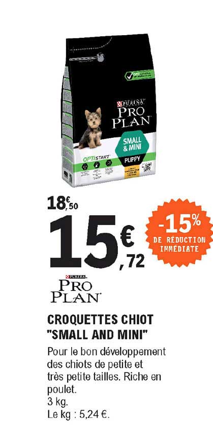 croquettes chiot small and mini pro plan