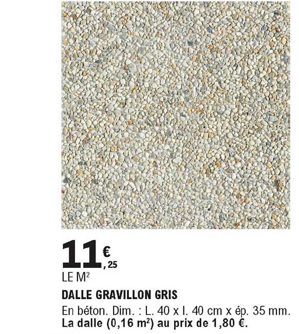 dalle gravillon gris