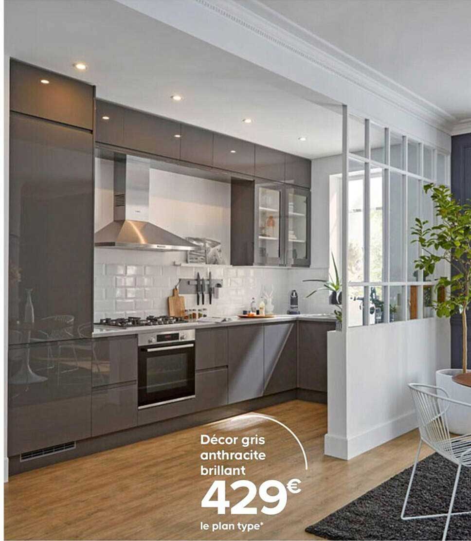 décor gris anthracite brillant
