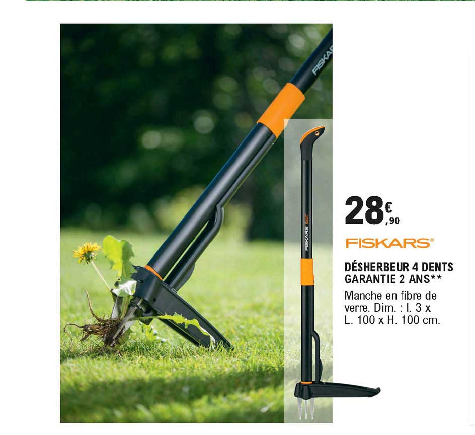 désherbeur 4 dents fiskars
