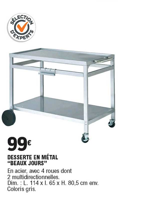 desserte en métal beaux jours