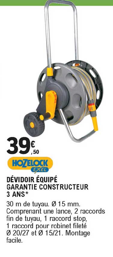 Dévidoir équipé Hozelock Exel