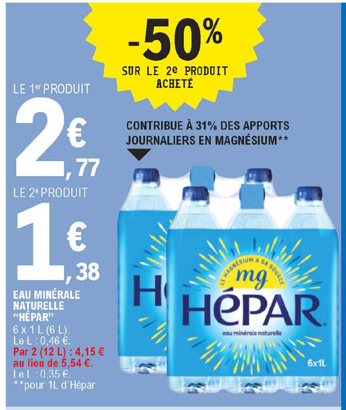 eau minéral naturelle hépar
