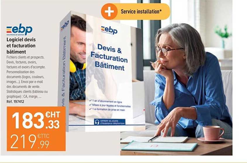 ebp logiciel devis et facturation bâtiment