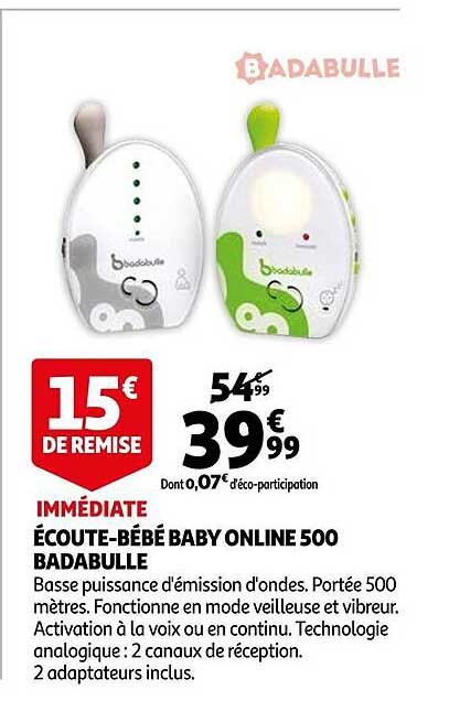 écoute-bébé baby online 500 badabulle
