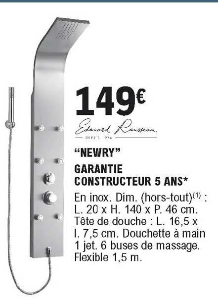 edouard rousseau tête de douche  newry