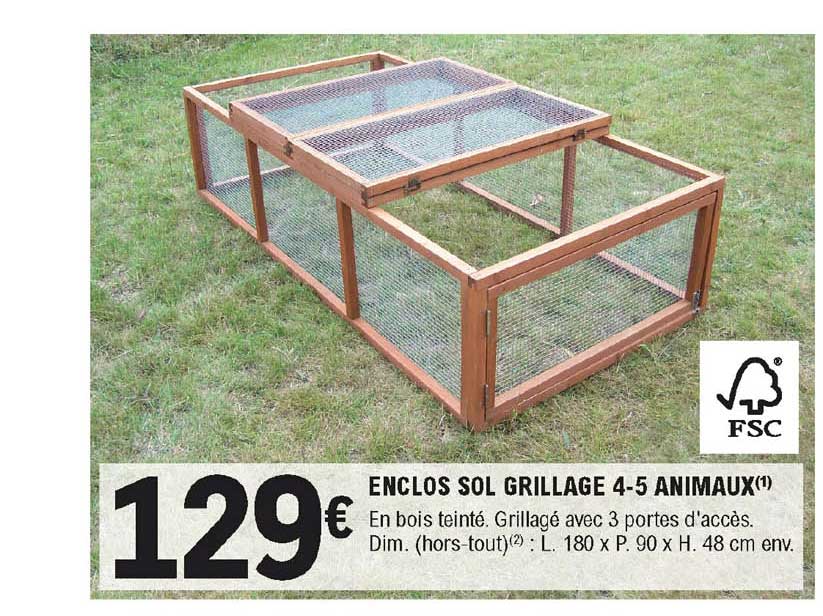 Enclos Sol Grillage 4-5 Animaux