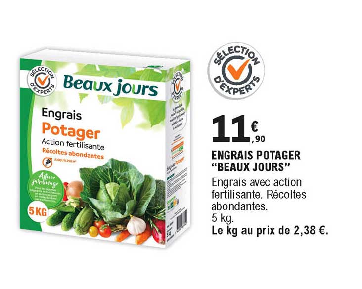Engrais Potager Beaux Jours