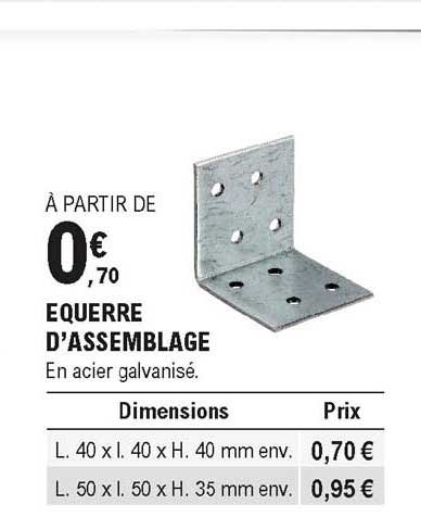 equerre d'assemblage