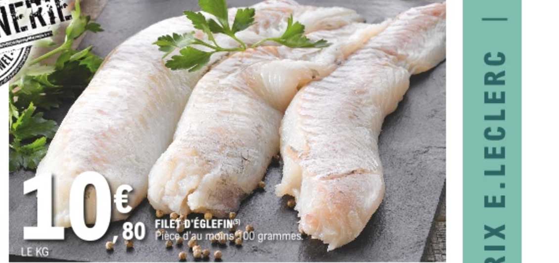 filet d'églefin pièce d'au moins 100 grammes