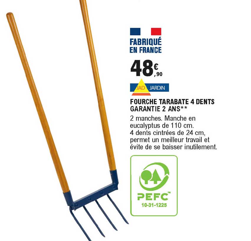fourche tarabate 4 dents