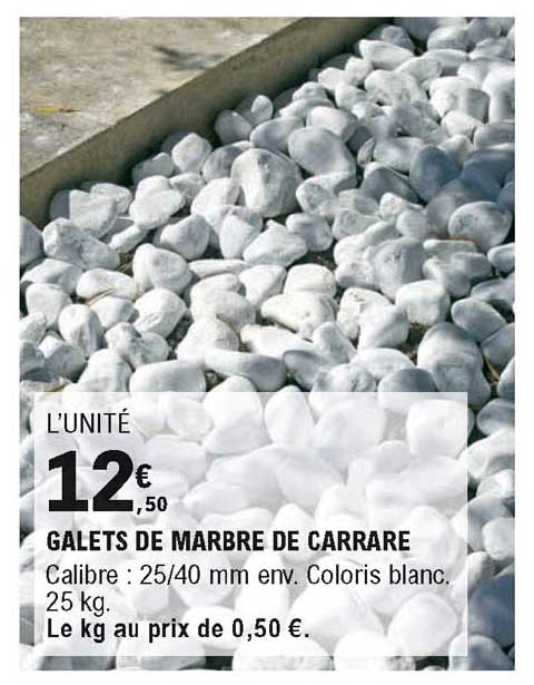 galets de marbre de carrare