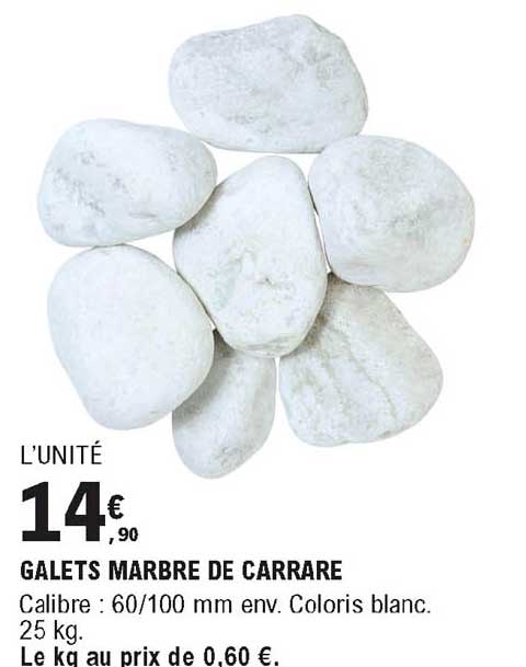 galets marbre de carrare