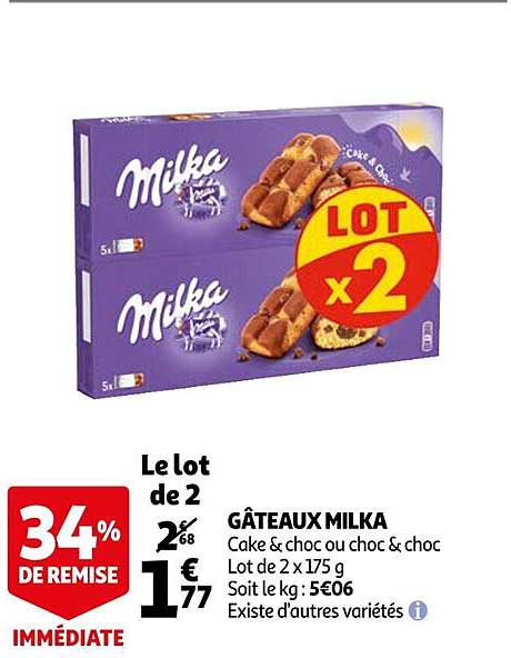 Gâteaux Milka 34% De Remise Immédiate