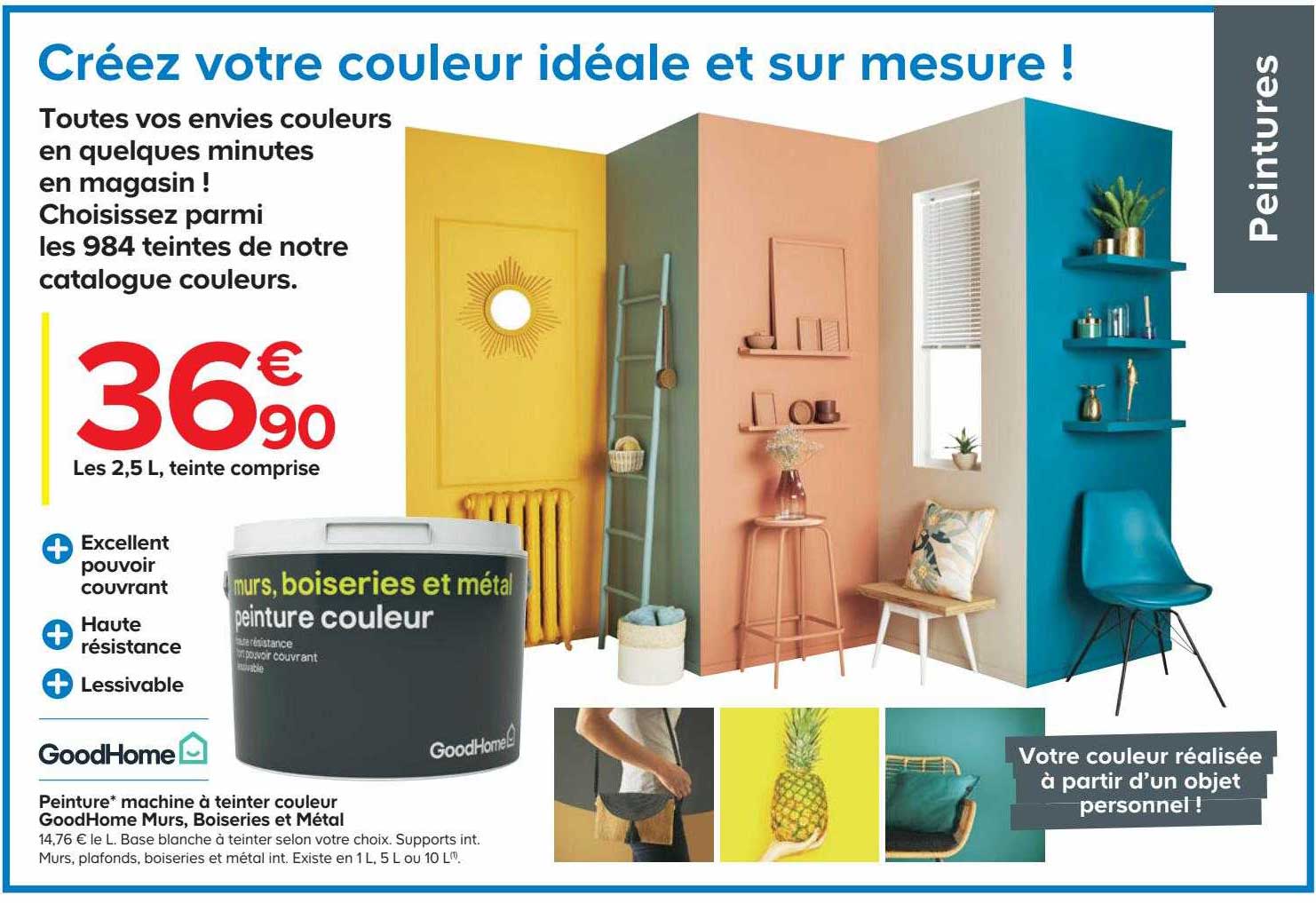goodhome peinture machine à teinter couleur murs, boiseries et metal