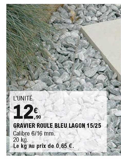 Gravier Roule Bleu Lagon 15-25