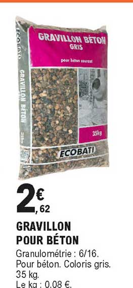 gravillon pour béton