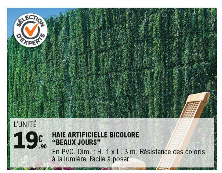 haie artificielle bicolore beaux jours
