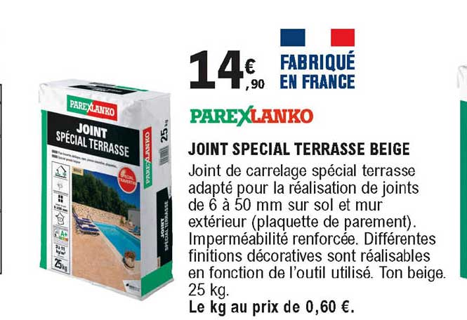 Joint Special Terrasse Beige Parexlanko