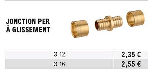 jonction per à glissement