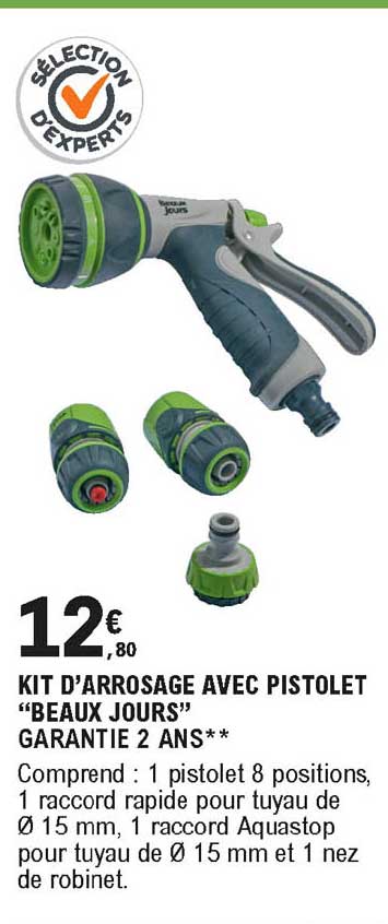kit d'arrosage avec pistolet beaux jours