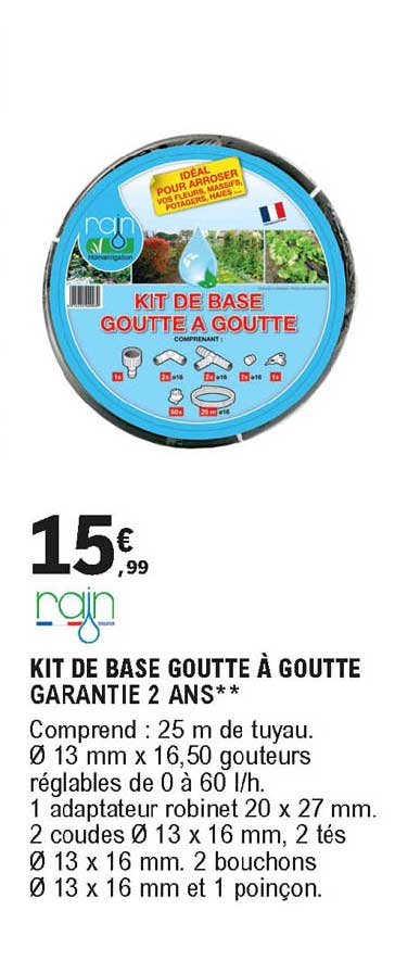 kit de base goutte à goutte rain