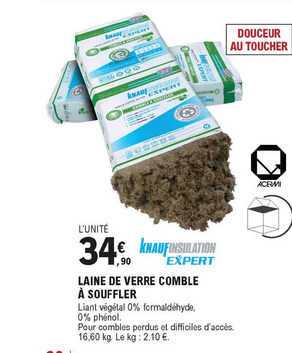laine de verre comble à souffler knaufinsulation expert