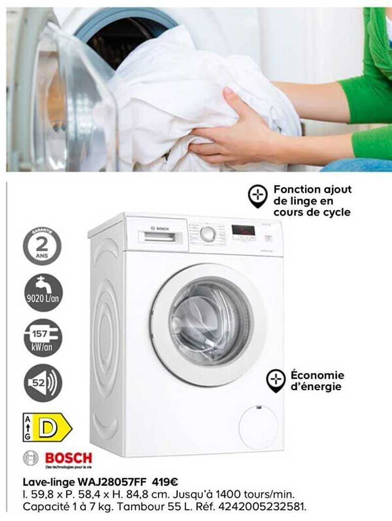 lave-linge waj28057ff bosch