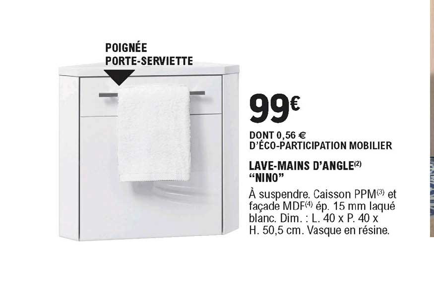 lave-mains d'angle "nino"