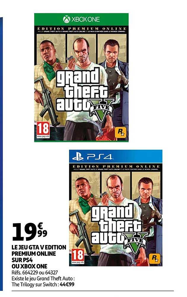 le eju gta v edition premium onlie sur ps4 ou xbox one