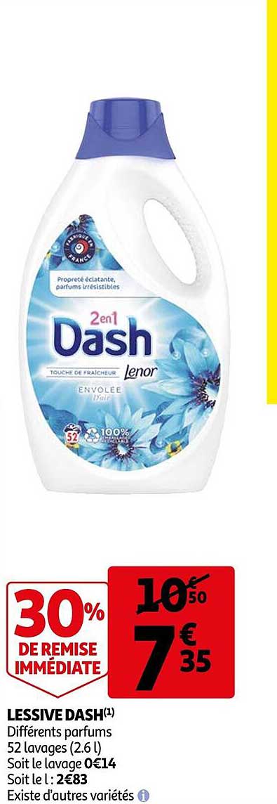 Lessive Dash 30% De Remise Immédiate